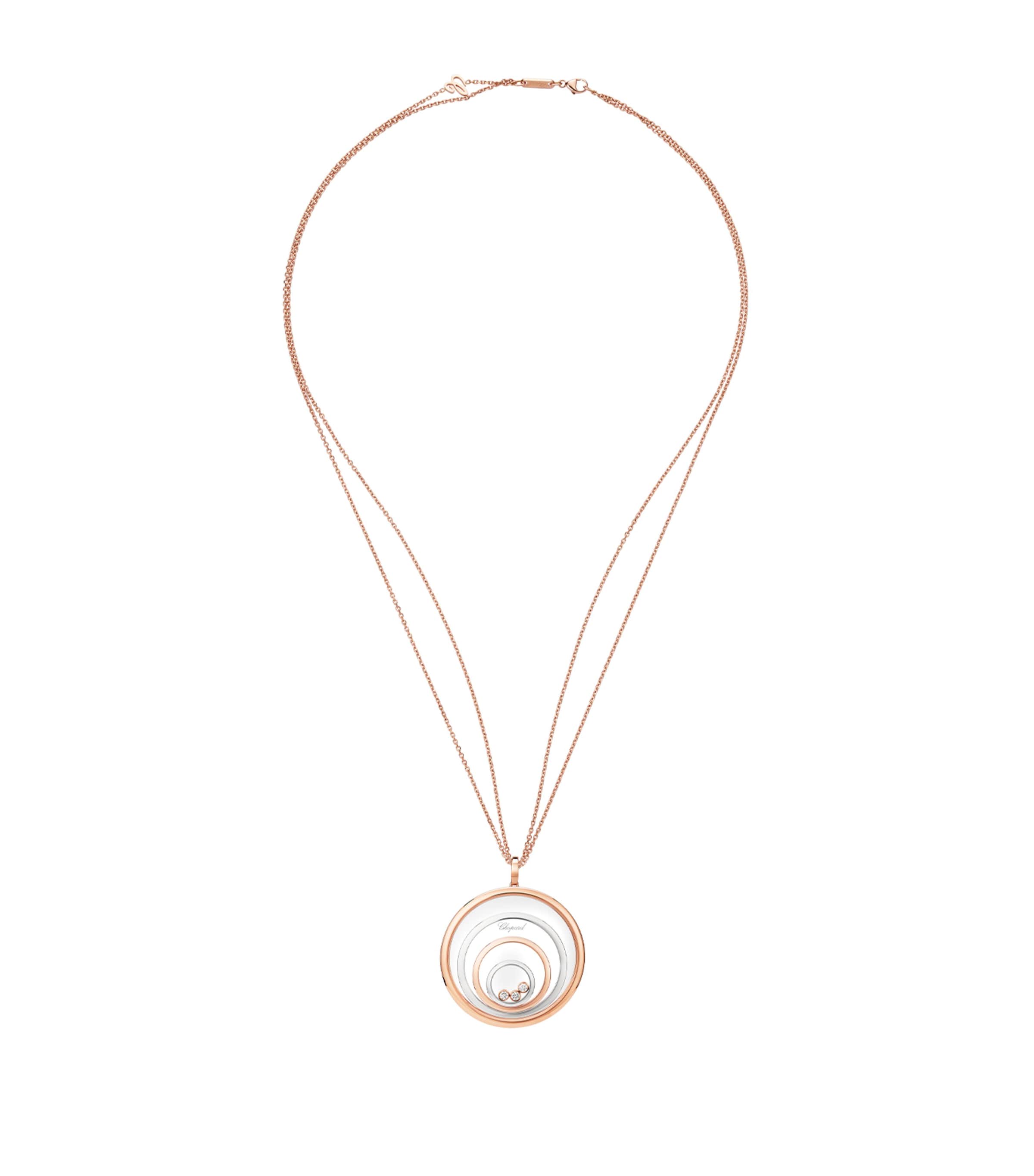 Chopard mixed gold diamond Happy Spirit pendant (British brand)