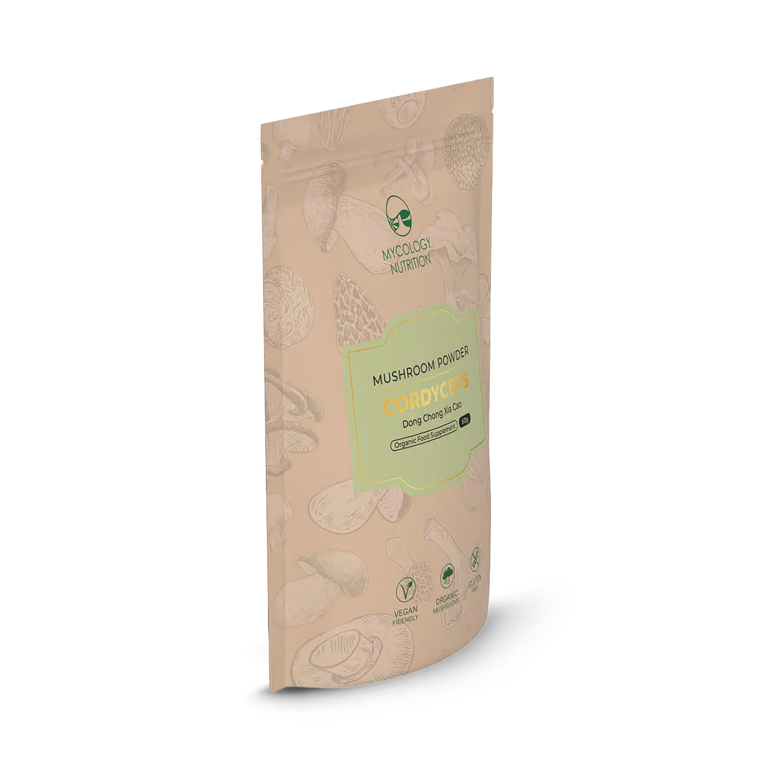 Mycology Nutrition Organic Cordyceps Powder 60g, imported from the UK