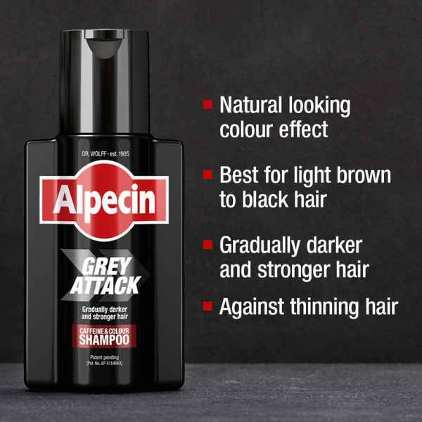 Alpecin Grey Attack Caffeine & Colour Shampoo 2x 200ml GOODS Superdrug   