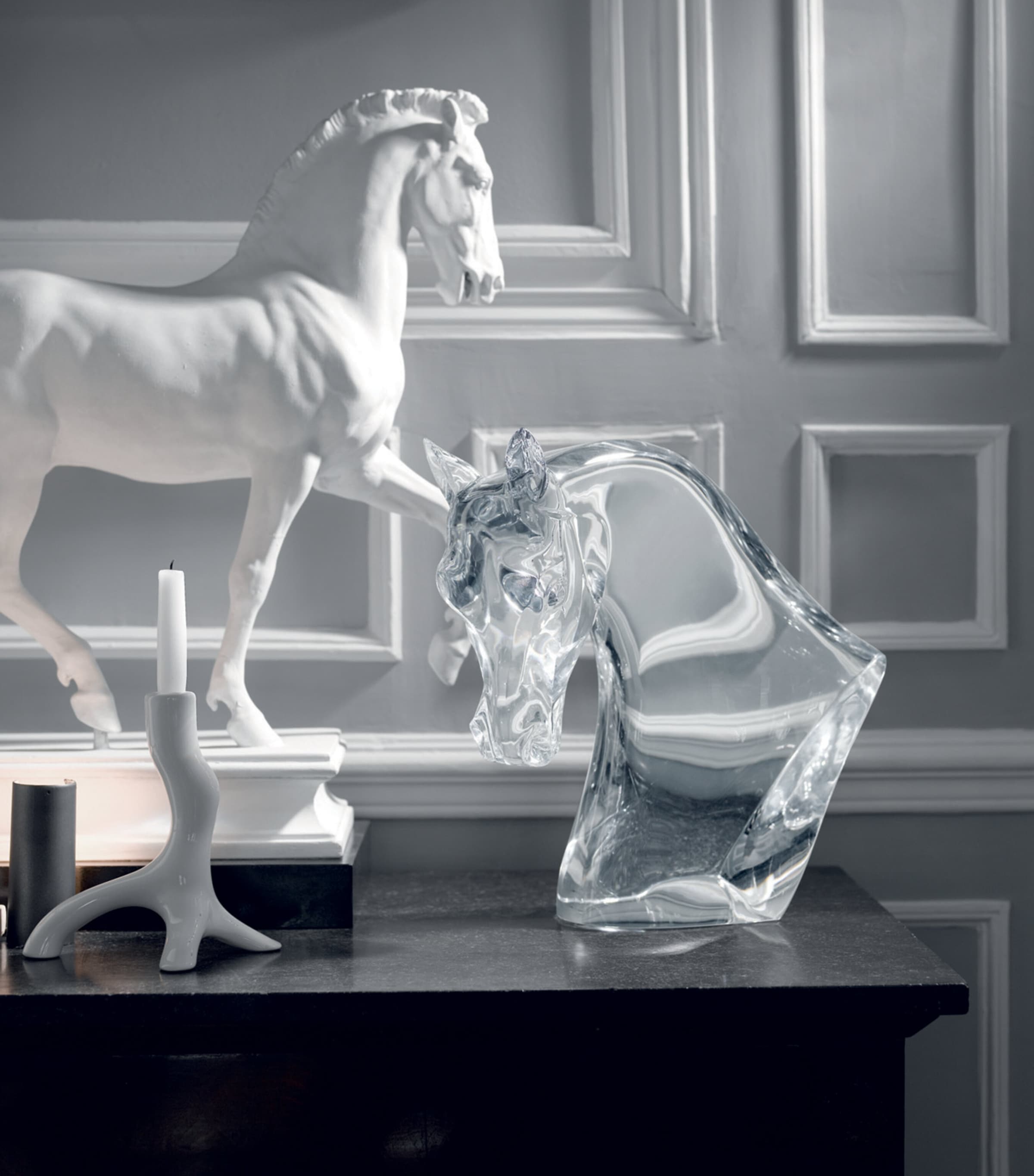 Lalique crystal horse head sculpture 38cm, UK version