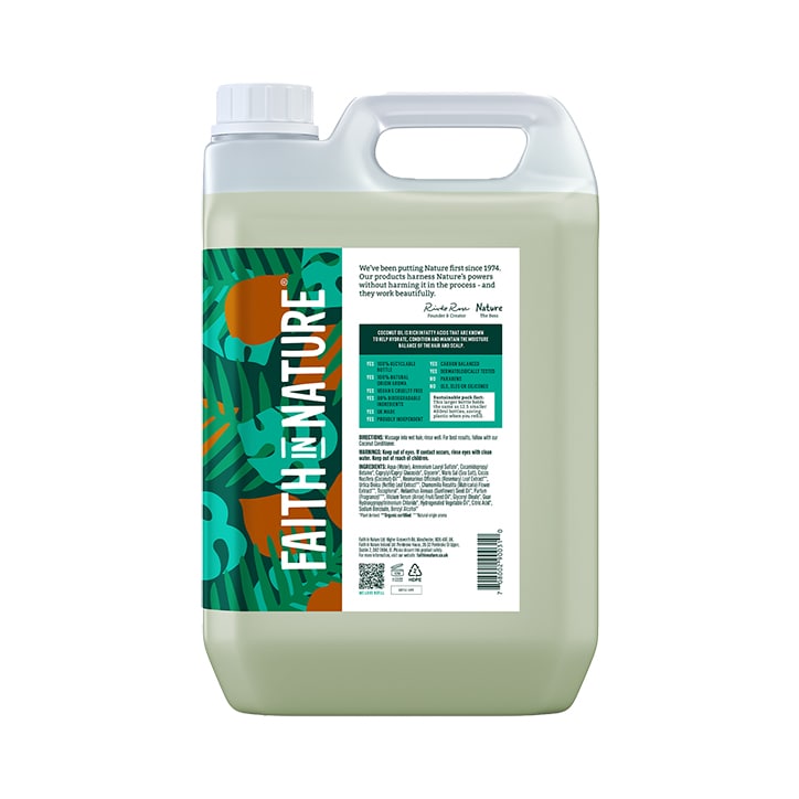 Faith in Nature Coconut Shampoo 5 Litres Natural Hair Care Holland&Barrett   