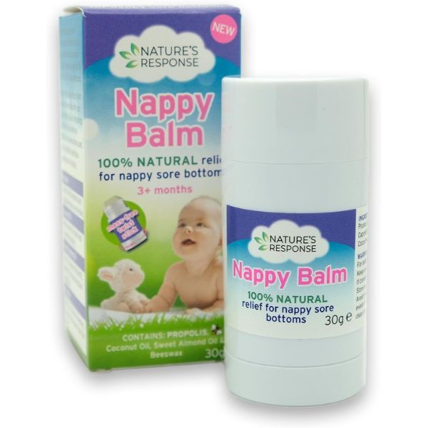 Nature's Response baby nappy balm twist stick 30g (British brand)