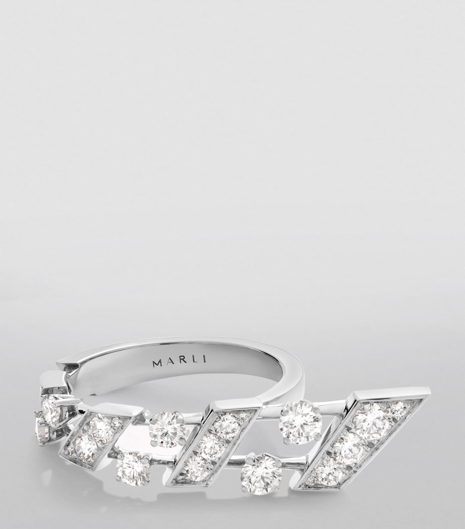 Marli New York Fifth Avenue white gold diamond ring, UK version