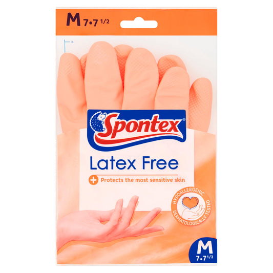 Spontex Latex Free Gloves Medium Rubber gloves cloths scourers & brushes Sainsburys   