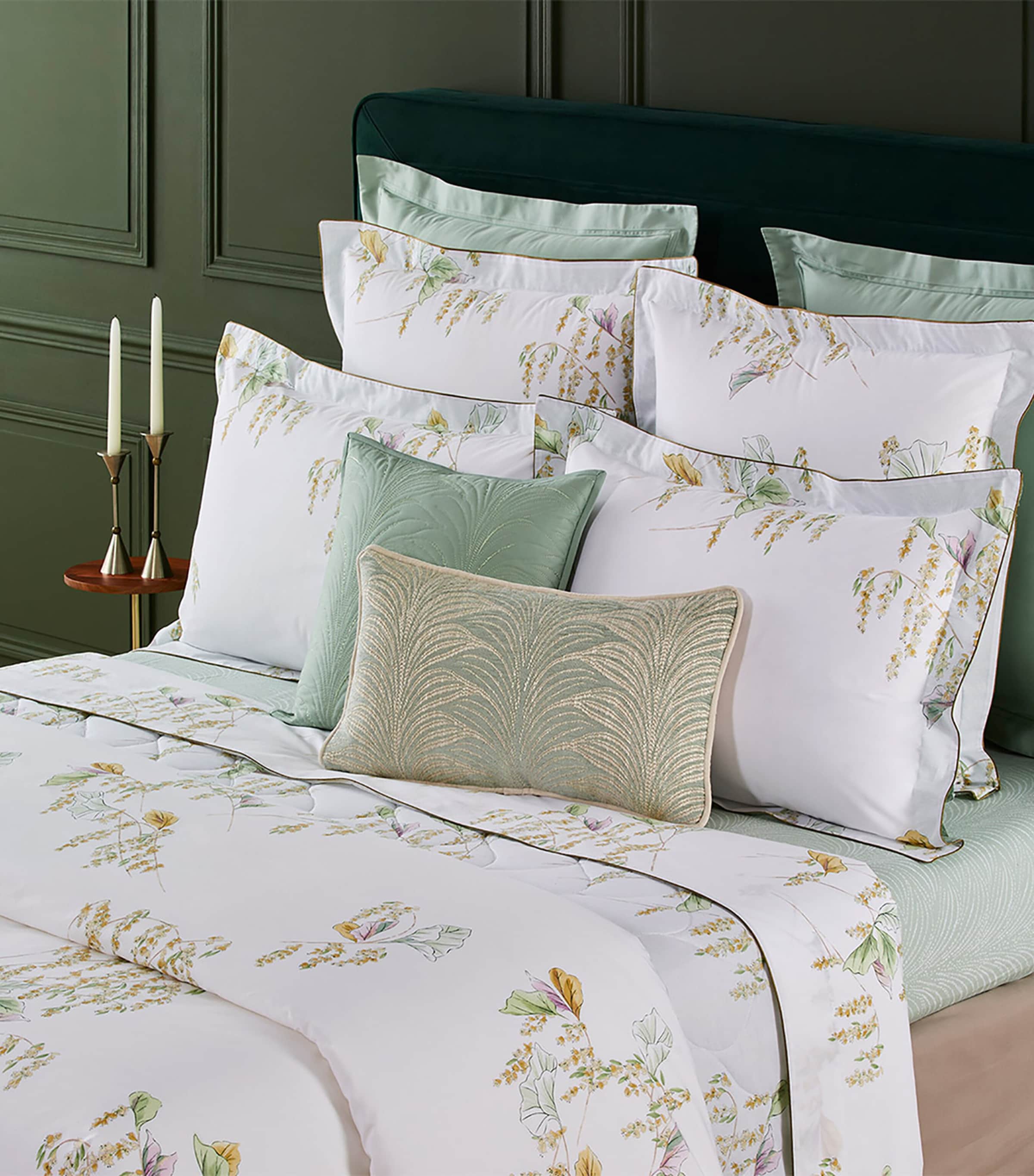 Yves Delorme Pollen King Oxford pillowcase 54cm x 94cm (British brand)
