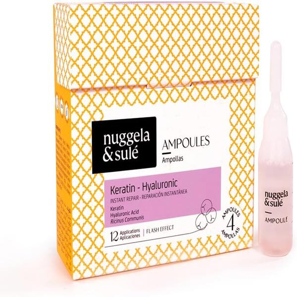 Nuggela & Sule hair treatment ampoules Keratin-Hyaluronic 4x10ml, imported from the UK