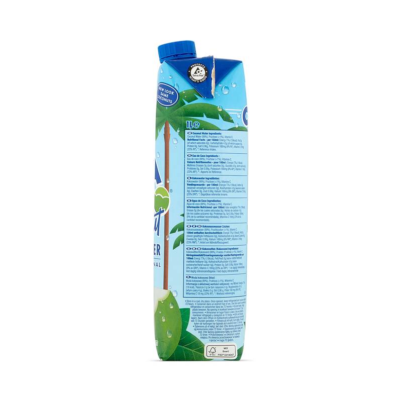 Vita Coco Original Coconut Water 1L bottle (British brand)