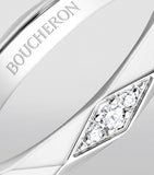 Boucheron platinum and diamond wedding ring 2.8mm - British product