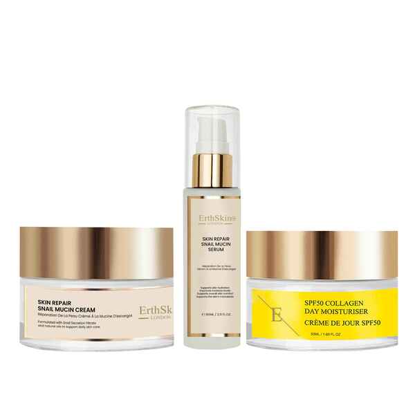 Erth Skin London snail mucin set with SPF50, UK version