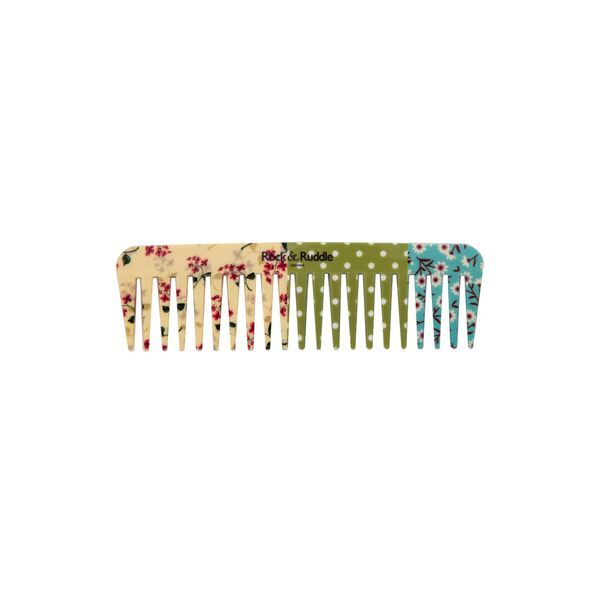 Rock & Ruddle Pink Blossom Wide Tooth Comb