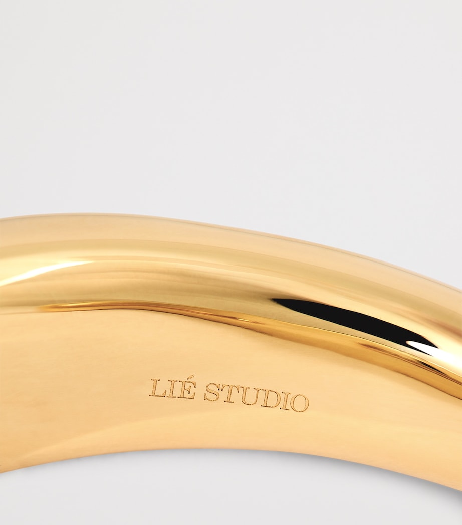 LIÉ STUDIO gold-plated Emma cuff bangle, imported from the UK