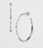 Chopard Ice Cube hoop earrings in white gold, imported from the UK