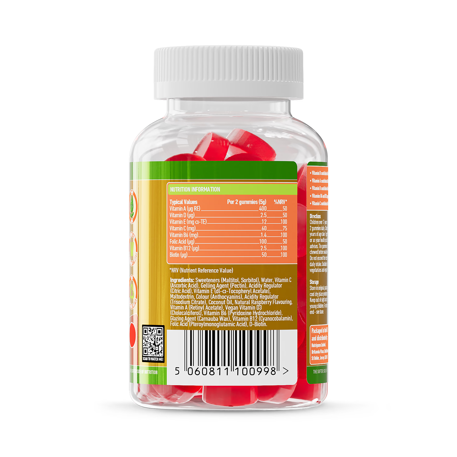 Nutrigums kid's multi vitality gummies 60 count - British product