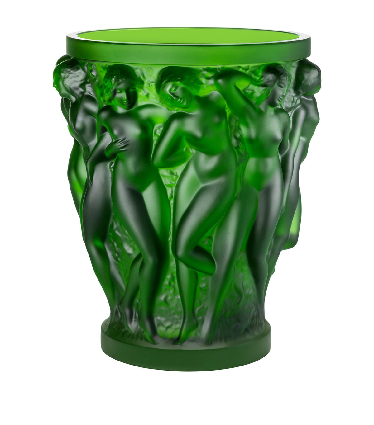 Lalique Bacchantes crystal vase 24cm, UK version