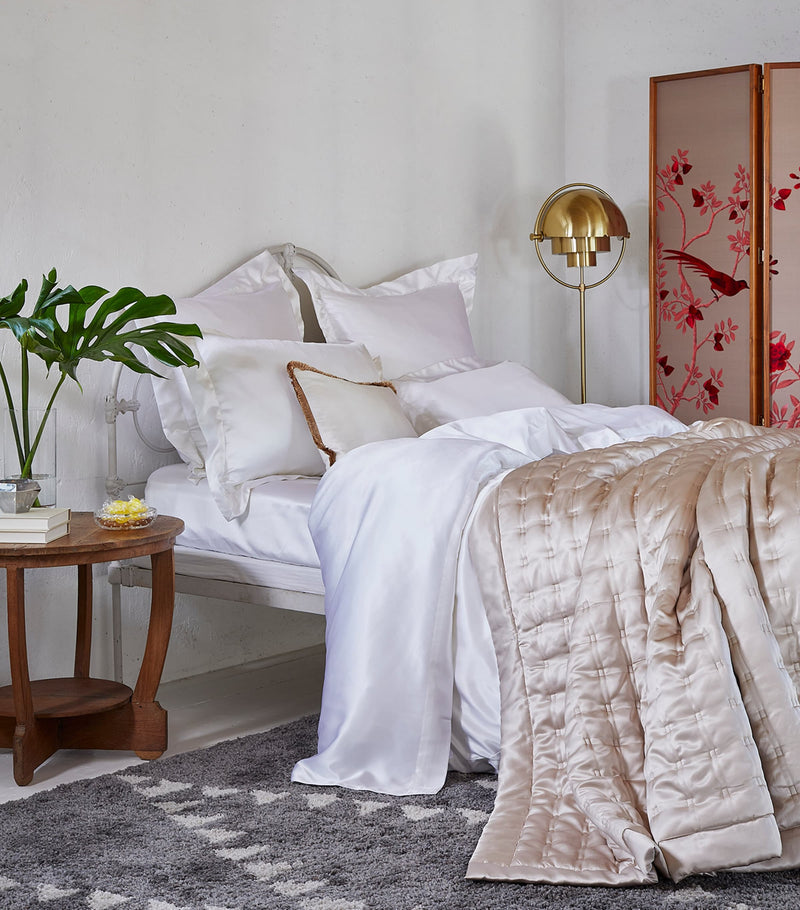 Gingerlily silk double fitted sheet 140cm x 200cm, UK version