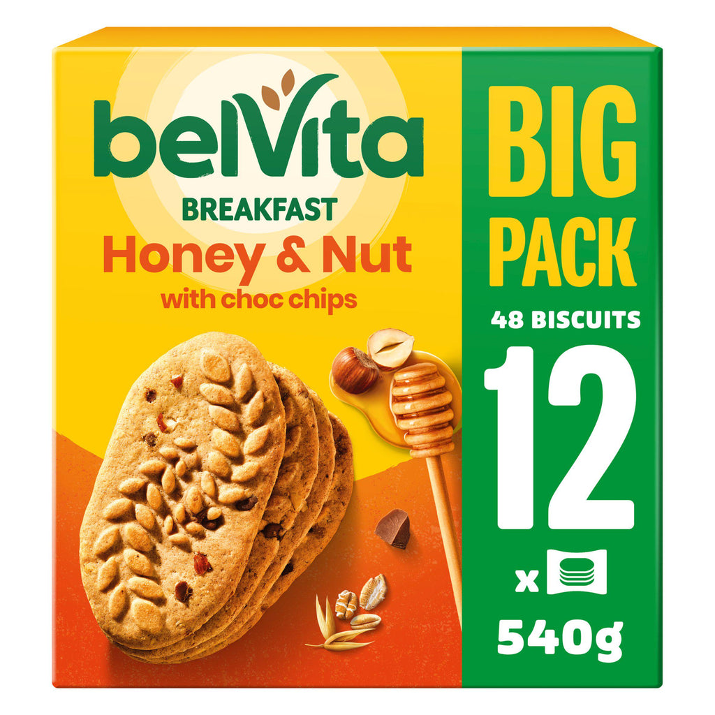 Belvita Breakfast Honey & Nut with Choc Chips 540g