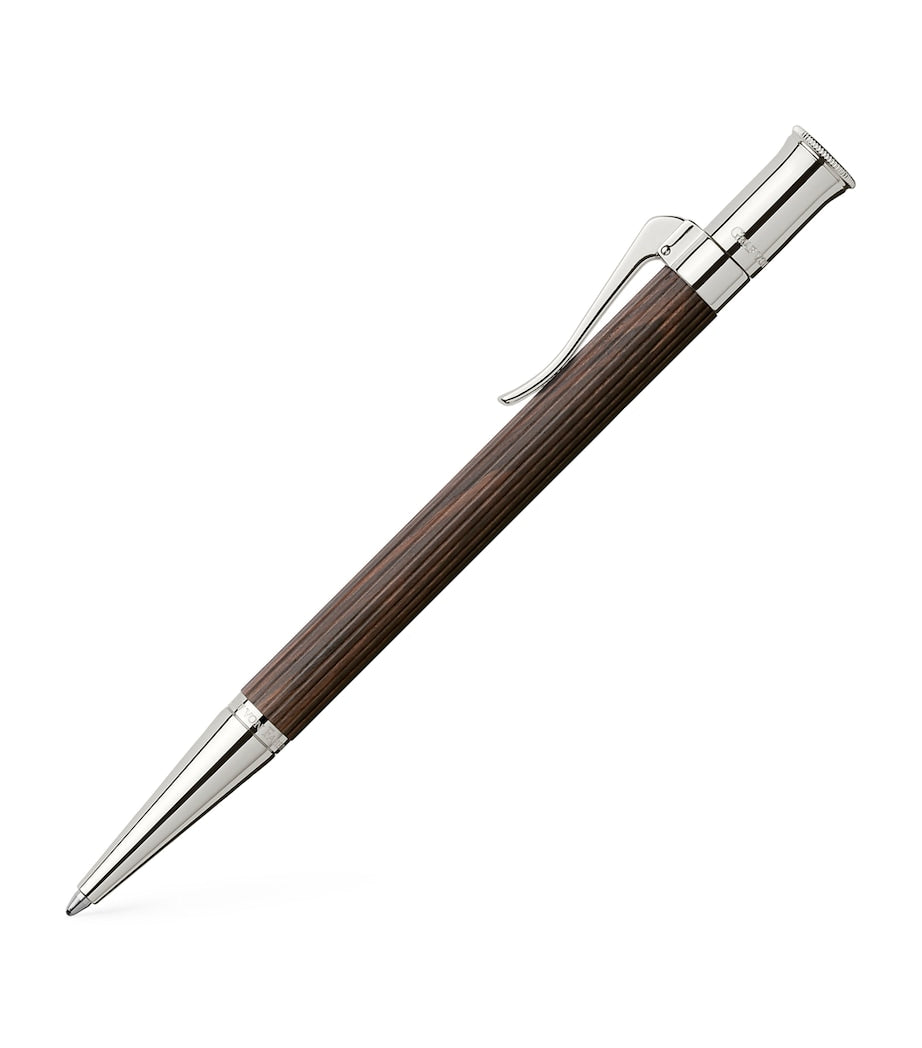 Graf von Faber-Castell wood and platinum-plated ballpoint pen, UK version