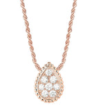 Boucheron rose gold diamond Serpent Bohème pendant necklace (British brand)