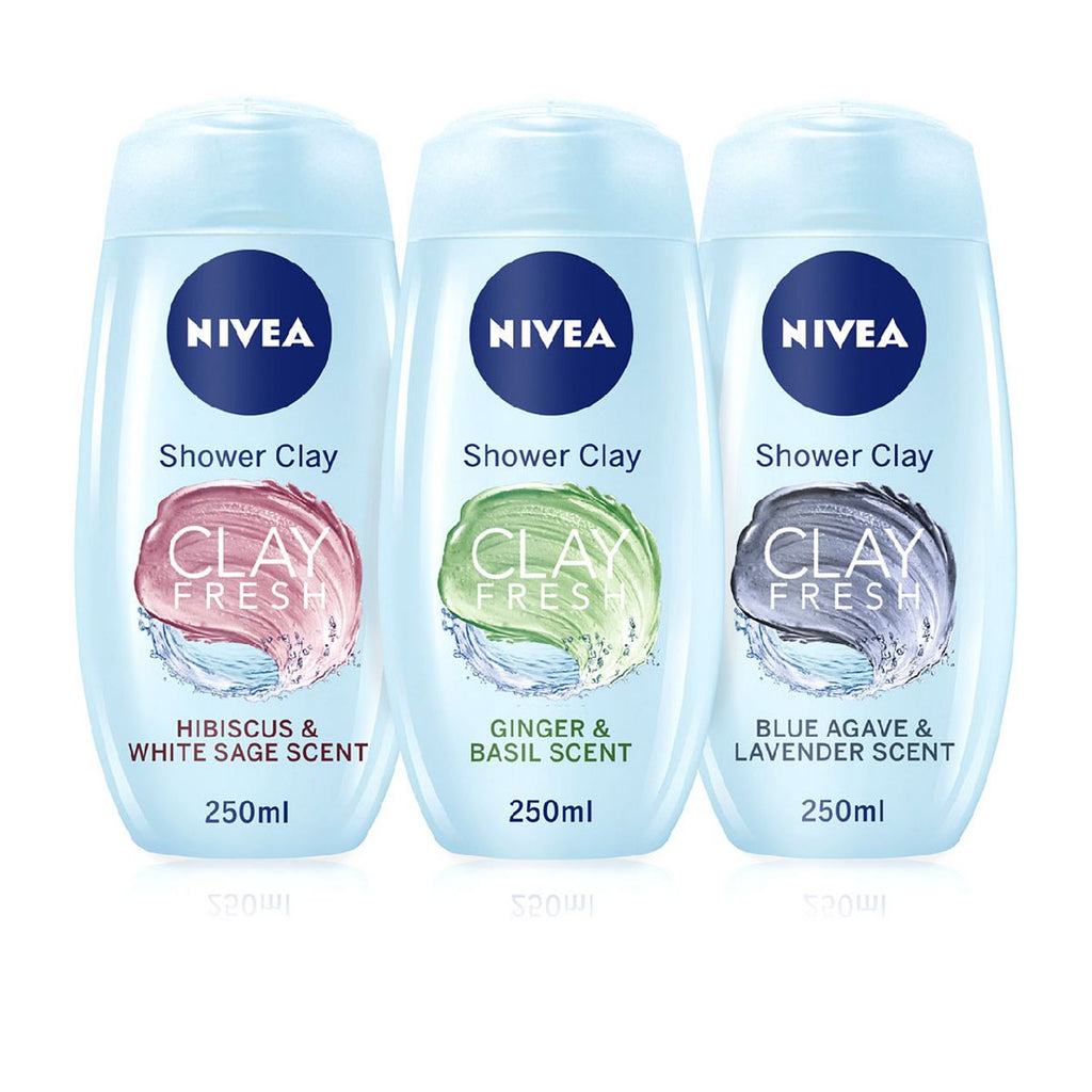 NIVEA Clay Fresh Shower Gel Bundle