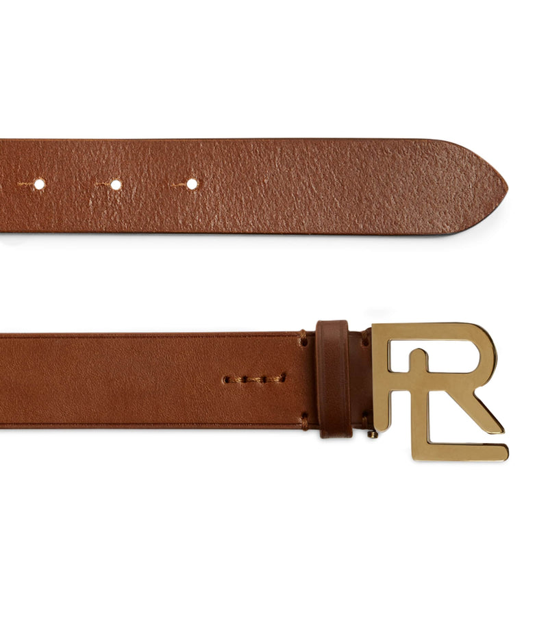 Ralph Lauren Purple Label leather belt 3cm gold buckle (British brand)