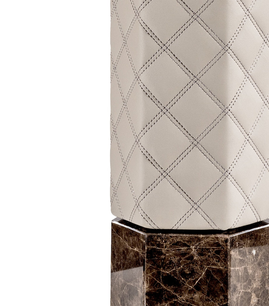 Colunex Cosmopolitan table lamp with leather shade and marble base (British brand)