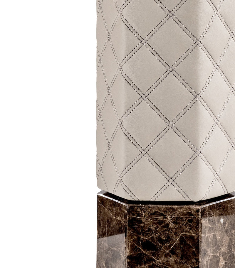 Colunex Cosmopolitan table lamp with leather shade and marble base (British brand)