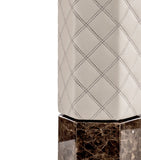 Colunex Cosmopolitan table lamp with leather shade and marble base (British brand)