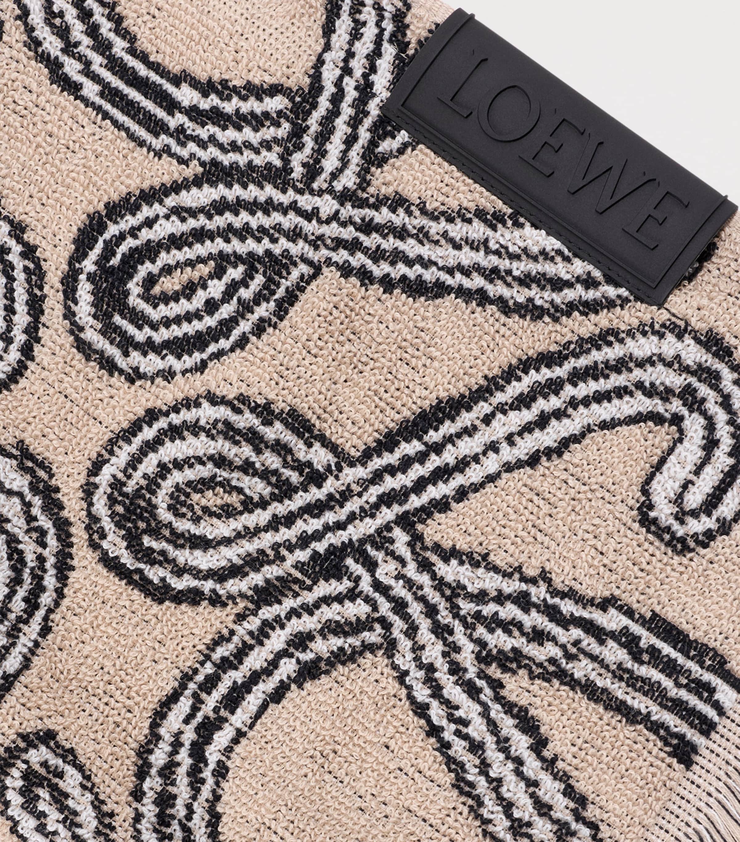 LOEWE Paula's Ibiza Anagram fringed towel 70cm x 145cm - British product