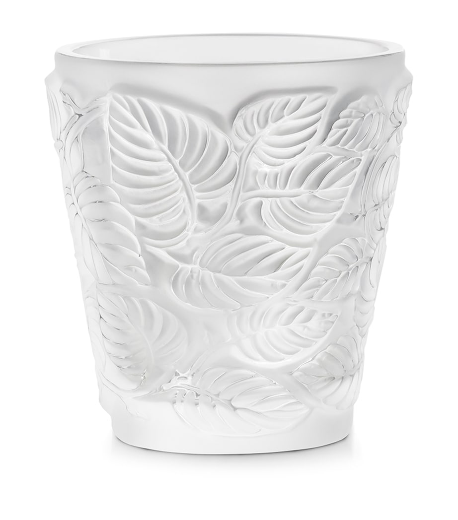 Lalique Feuilles Votive candle holder 8cm, UK version