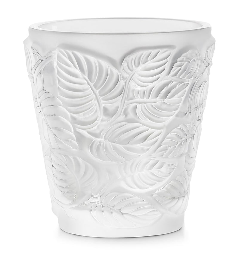 Lalique Feuilles Votive candle holder 8cm, UK version