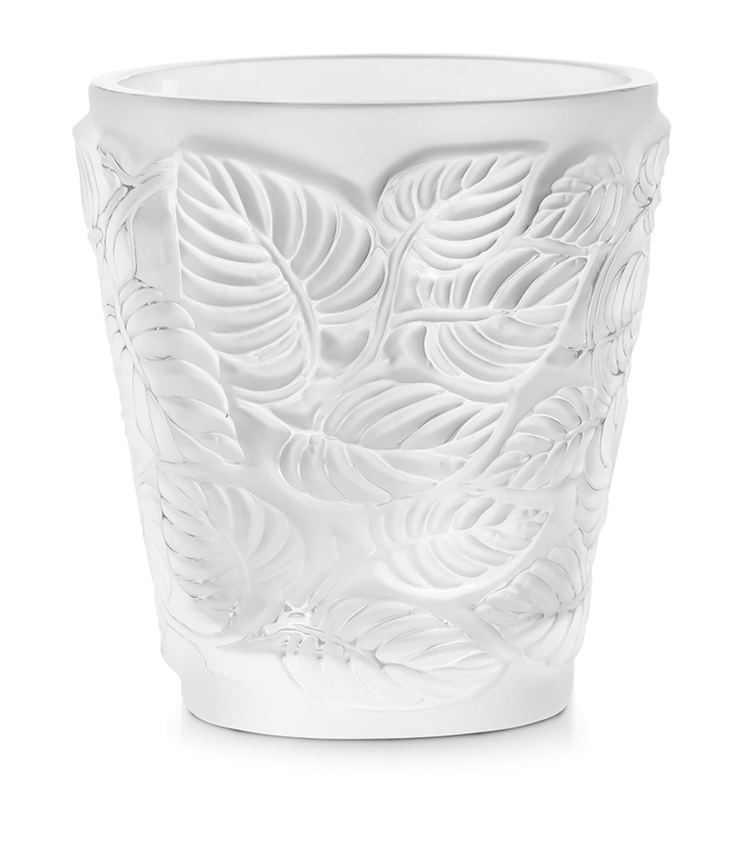 Lalique Feuilles Votive candle holder 8cm, UK version