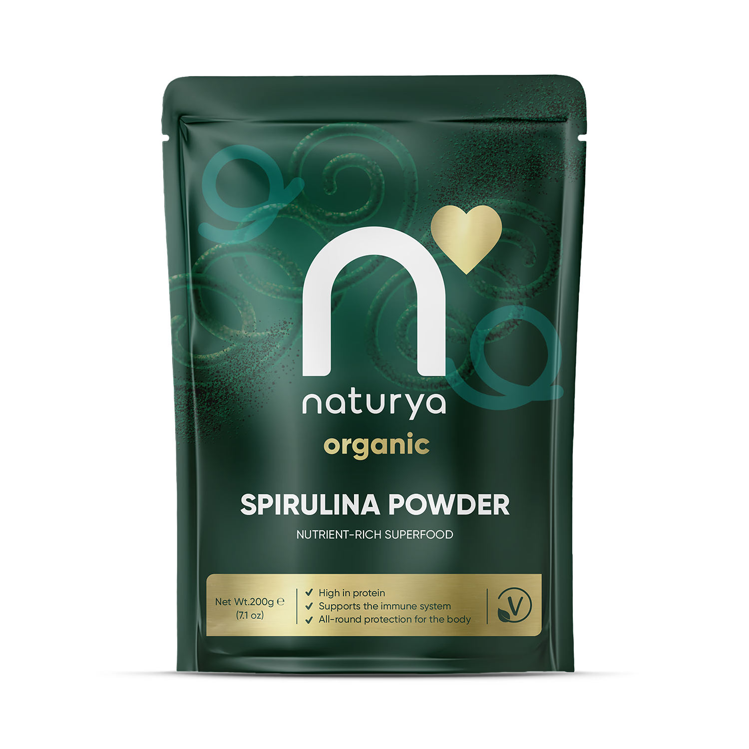 Naturya Organic Spirulina Powder 200g, imported from the UK
