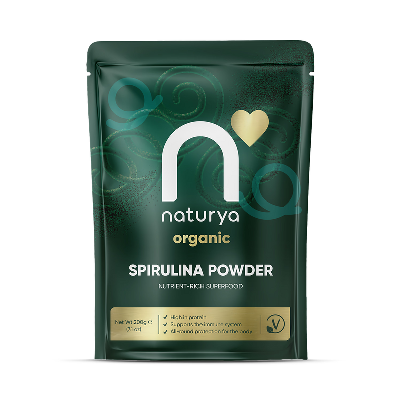Naturya Organic Spirulina Powder 200g, imported from the UK