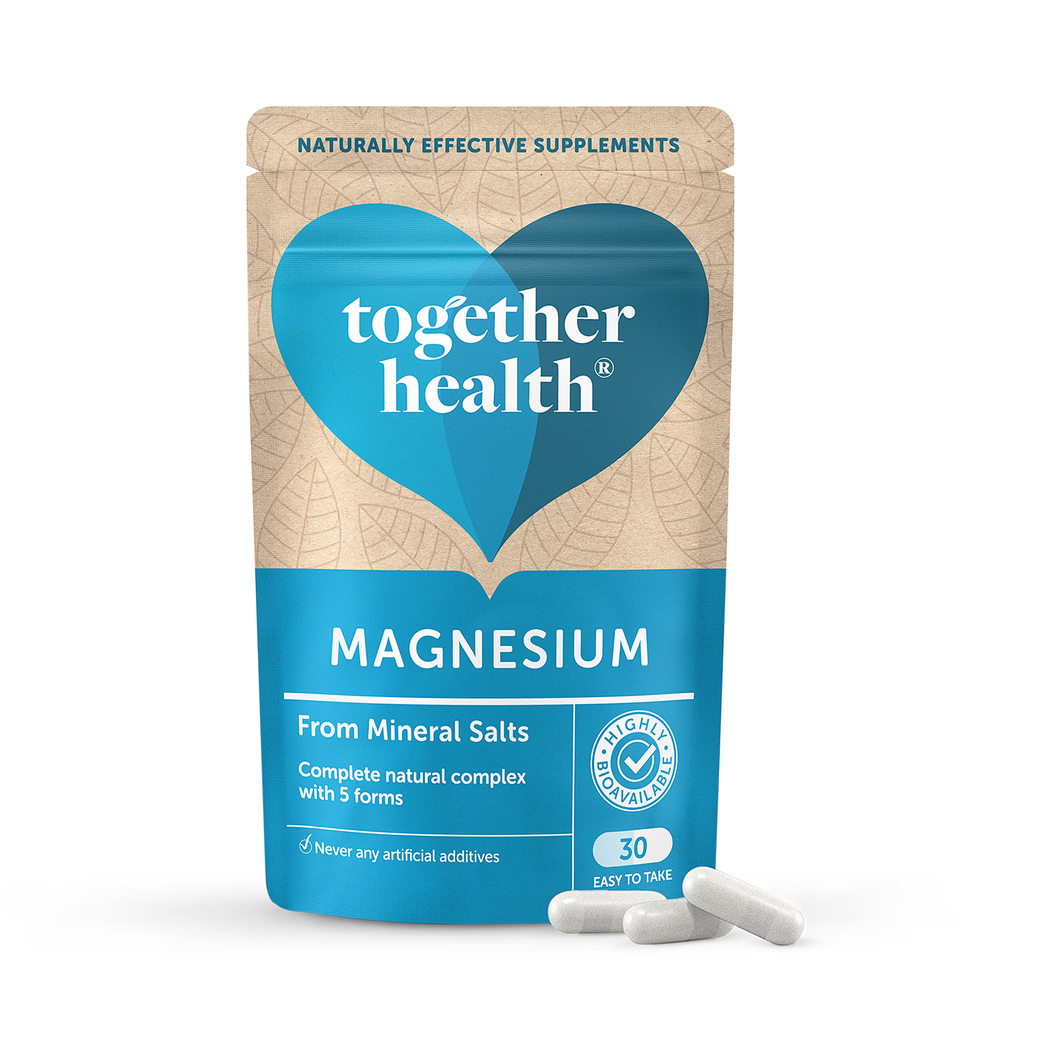 Together Health Natural Marine Magnesium 30 Capsules, imported from the UK