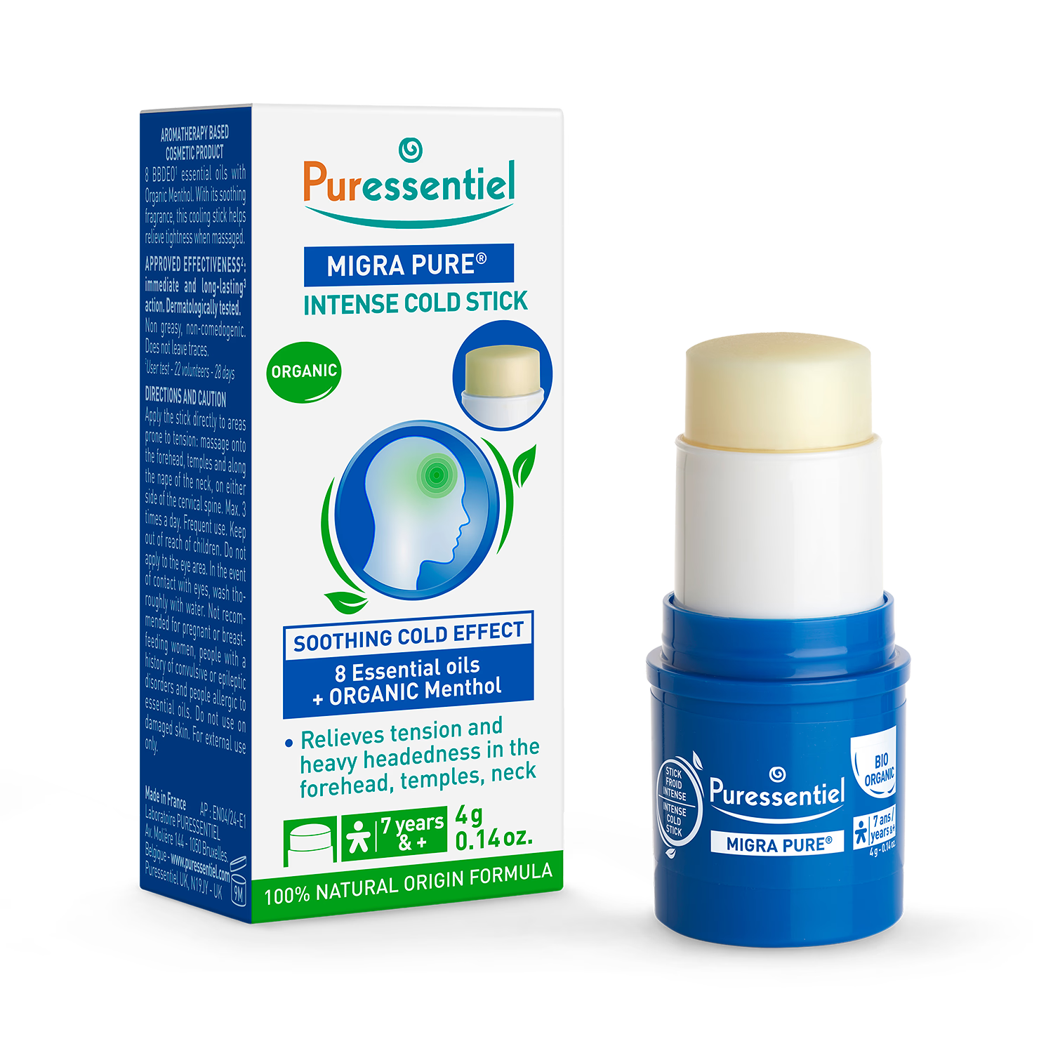 Puressentiel Migra Pure Intense Cold Stick 4g - British product