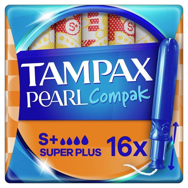 Tampax Pearl Compak Super Plus Tampons With Applicator x16