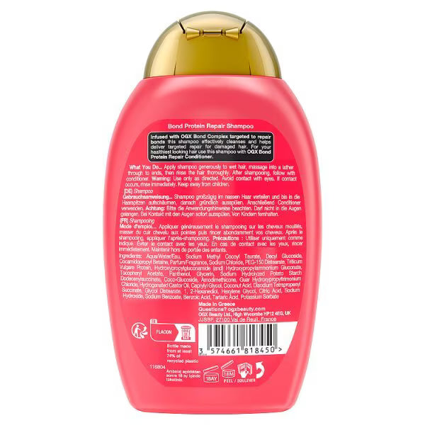 Ogx Bond Protein Repair Shampoo 385ml, imported from the UK