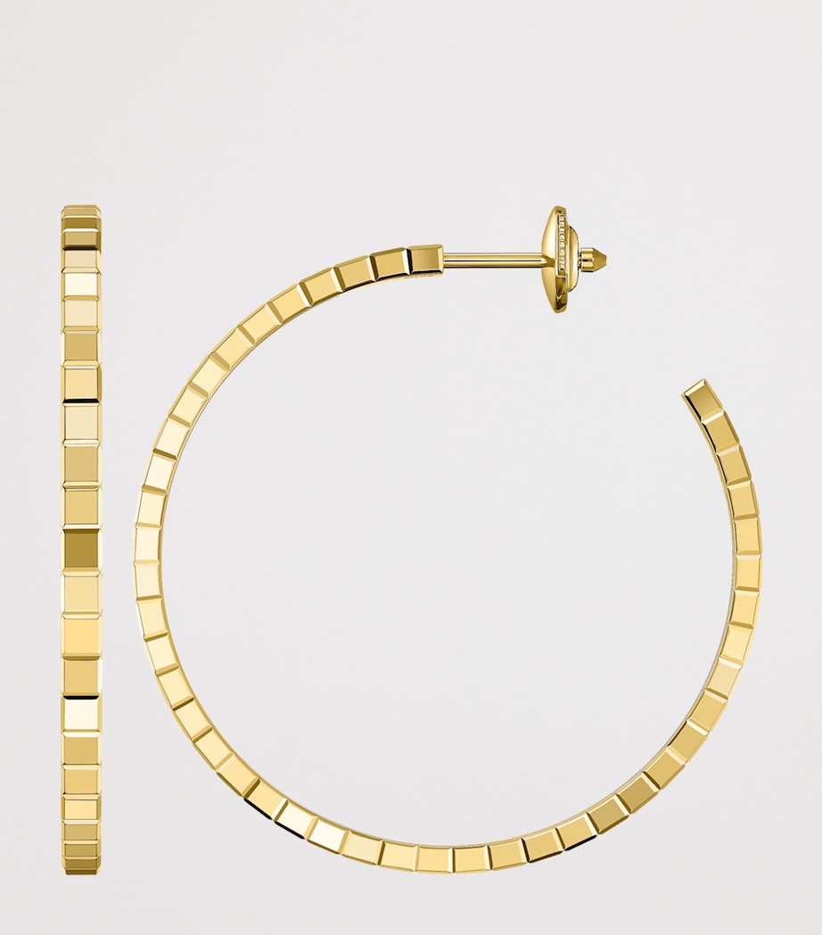 Chopard Ice Cube hoop earrings yellow gold - British product