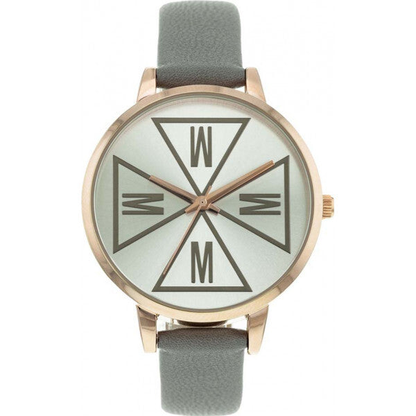 Missguided gold ladies watch with synthetic leather strap - British product