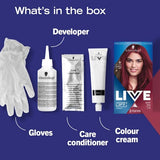 LIVE Colour + Lift Permanent Red Hair Dye Deep Red GOODS Superdrug   