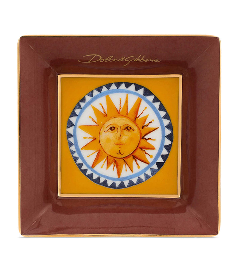 Dolce&Gabbana Casa decorative square plates Carretto design 10cm - British product