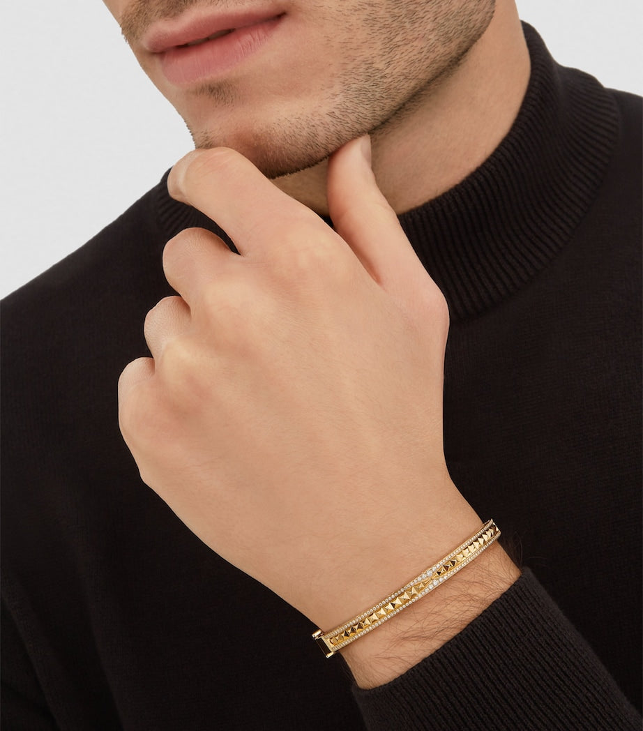 Bvlgari B.zero1 yellow gold diamond bangle - British product