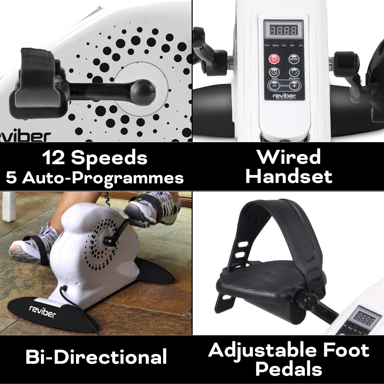 Reviber mini motorised exercise bike, UK version
