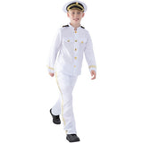 Smiffys captain costume child white jacket trousers hat (British brand)