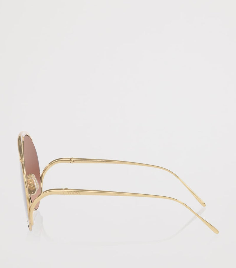LOEWE Hillock pilot aviator sunglasses metal frame, UK version