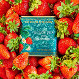 Black tea with strawberry loose leaf caddy 125g, UK version