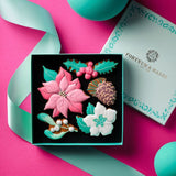 Iced biscuits, Christmas Garden of Discovery, with festive flowers (British brand)