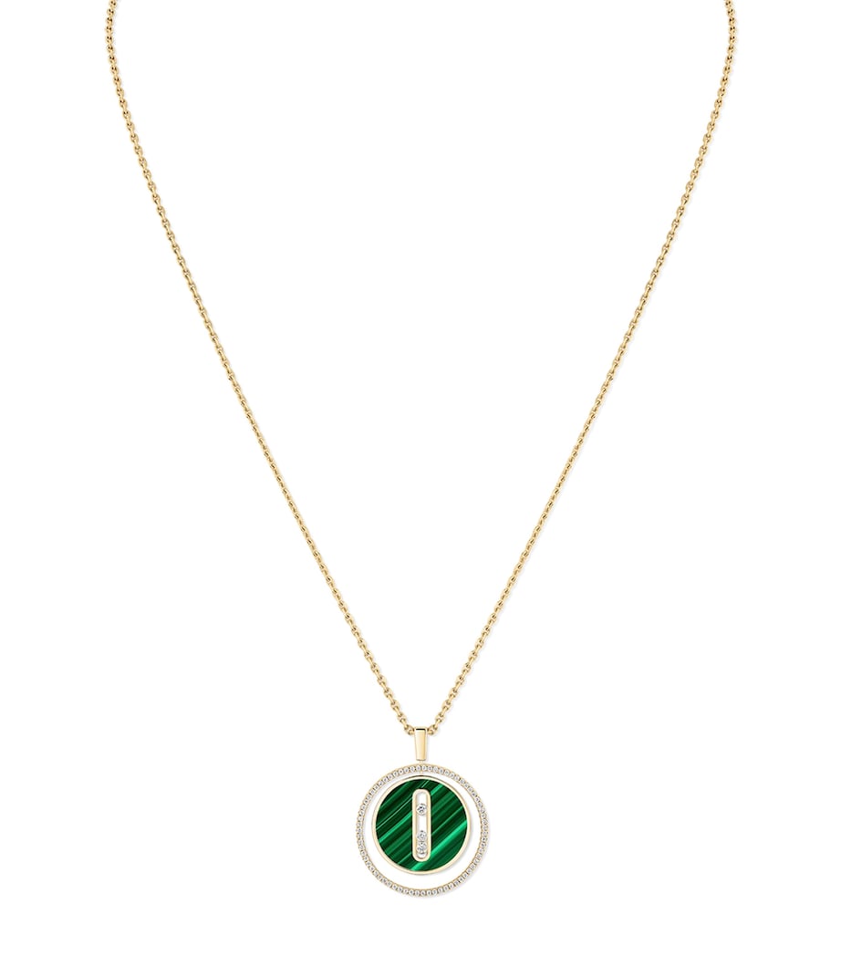 Messika Lucky Move necklace yellow gold diamond malachite - British product