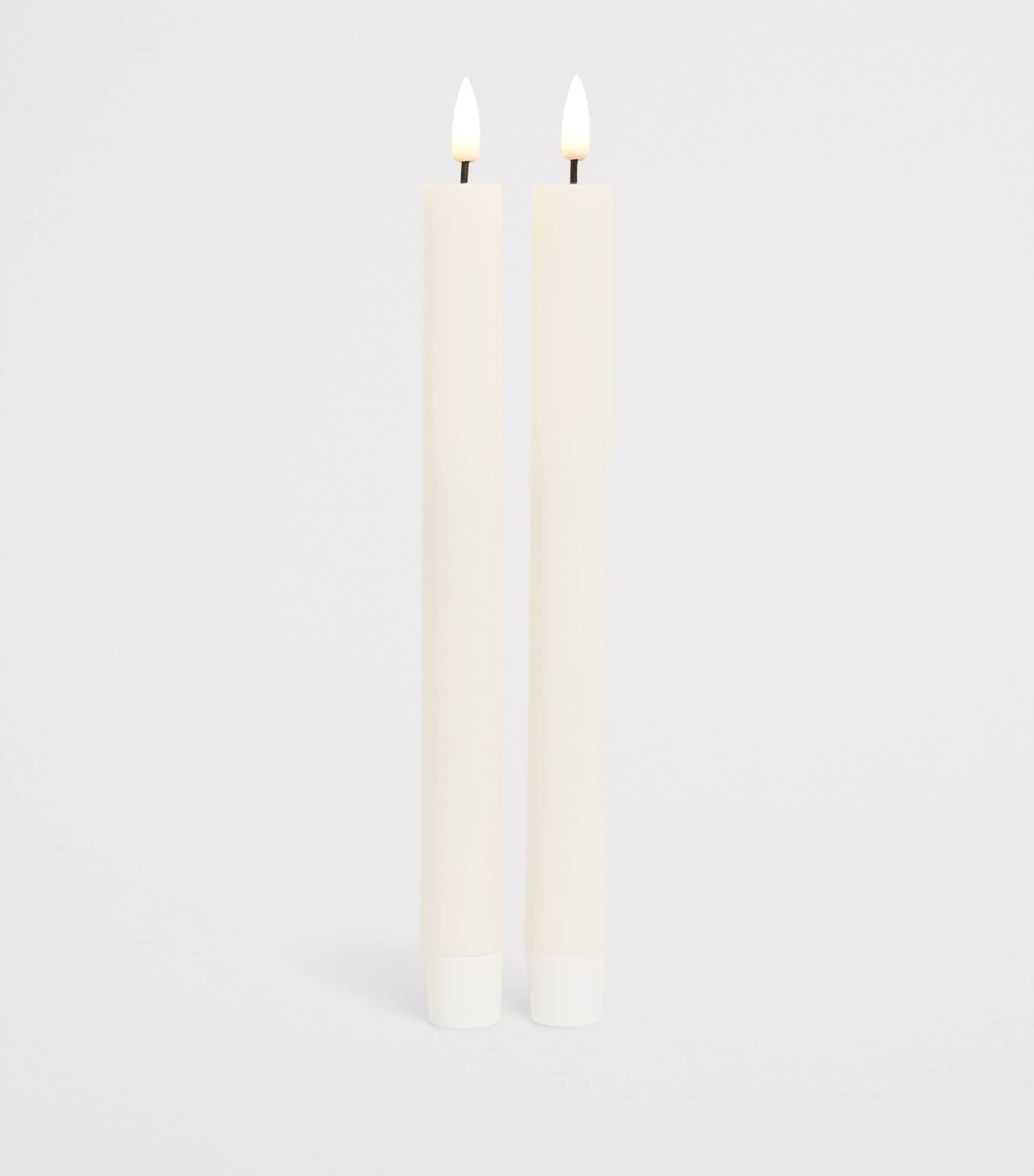 Deluxe Homeart Wax LED Dinner Candles Set of 2 - British product