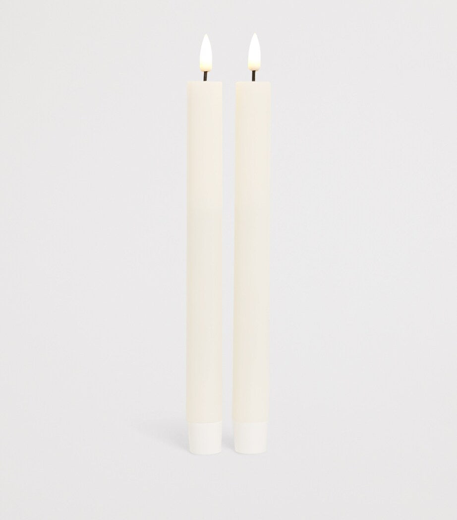 Deluxe Homeart Wax LED Dinner Candles Set of 2 - British product